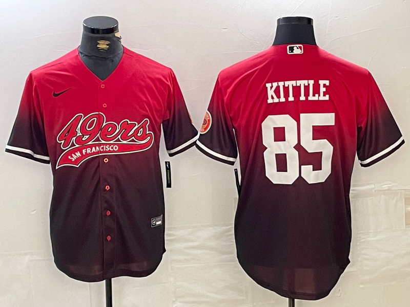 Men's San Francisco 49ers George Kittle #85 Scarlet Player Jerseys