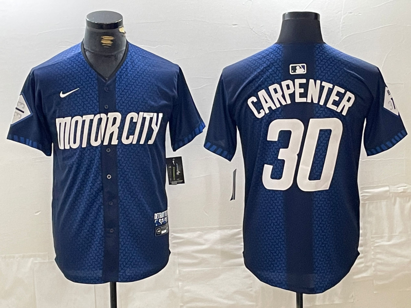 Men's Detroit Tigers Kerry Carpenter #30 Navy 2024 City Connect Limited Player Jerseys