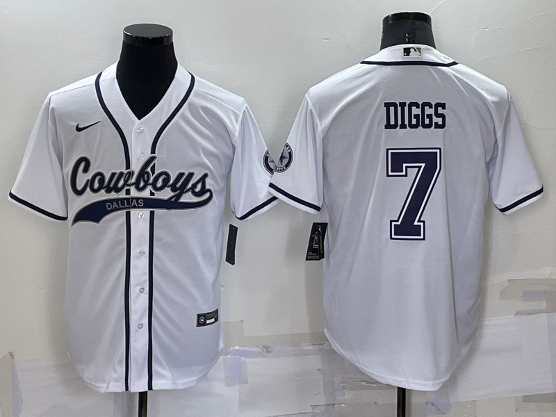 Men's Dallas Cowboys Trevon Diggs #7 White Player Jerseys Joint Edition