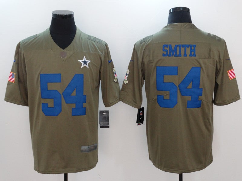 Men's Dallas Cowboys Jaylon Smith #54 Brown Alternate Game Jerseys