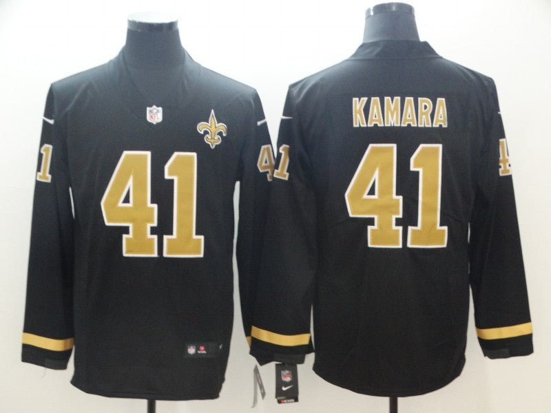Men's New Orleans Saints #41 Alvin Kamara Black Alternate Game Jerseys