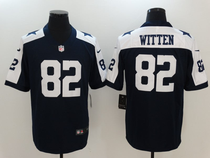 Men's Dallas Cowboys Jason Witten #82 Navy Alternate Custom1 Game Jerseys