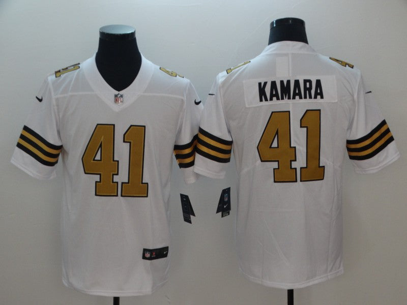 Men's New Orleans Saints Alvin Kamara #41 White Alternate Game Jerseys