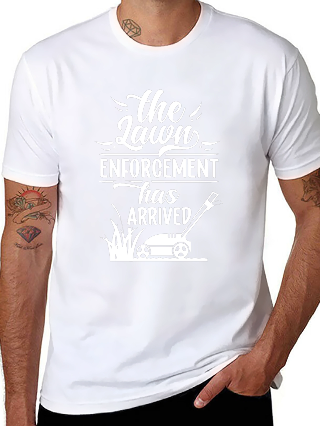 Lawn Enforcement T-Shirt: Funny Yard Work Tee