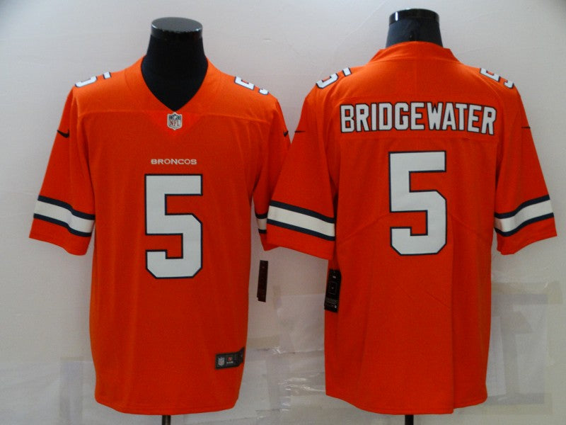 Men's Denver Broncos Teddy Bridgewater #5 Orange Game Player Jerseys