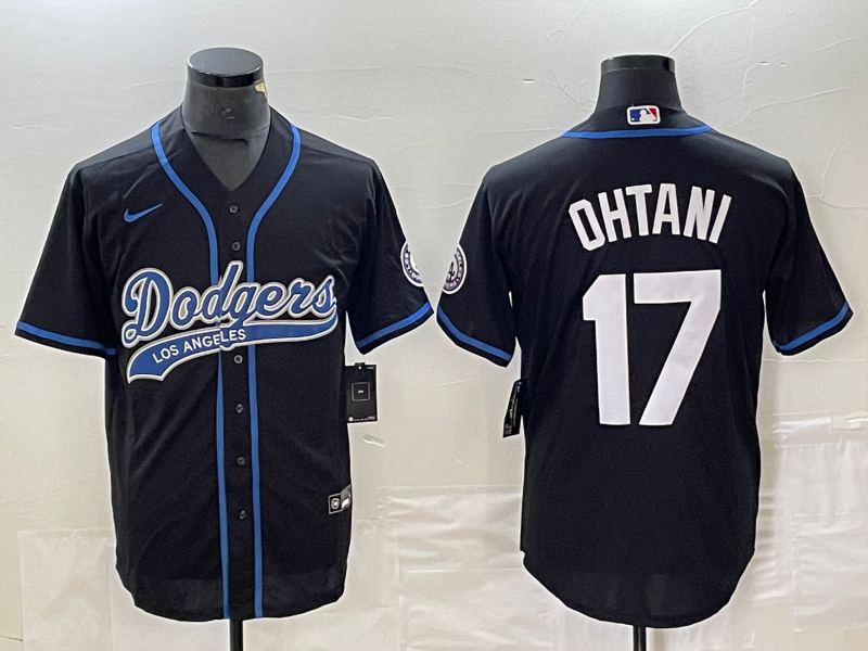 Men's Los Angeles Dodgers Shohei Ohtani #17 Black Player Jerseys Joint Edition