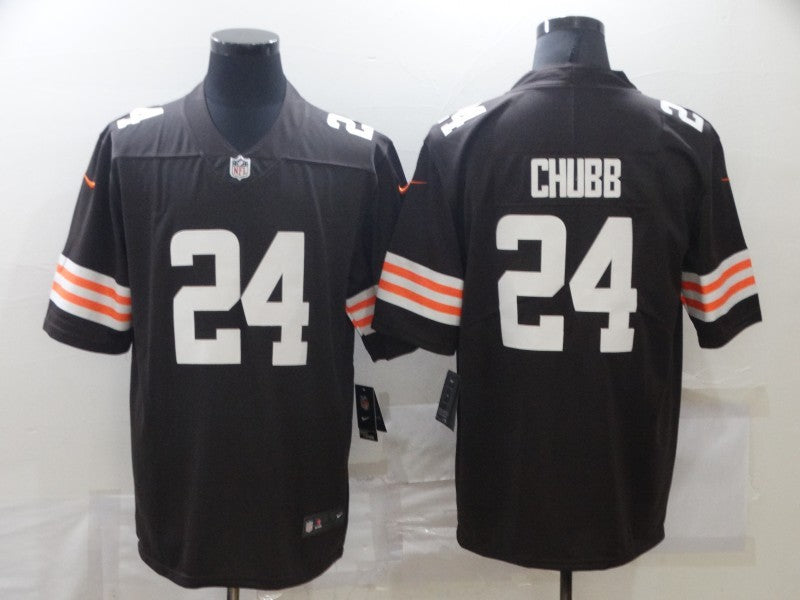 Men's Cleveland Browns Nick Chubb #24 Brown Game Player Jerseys