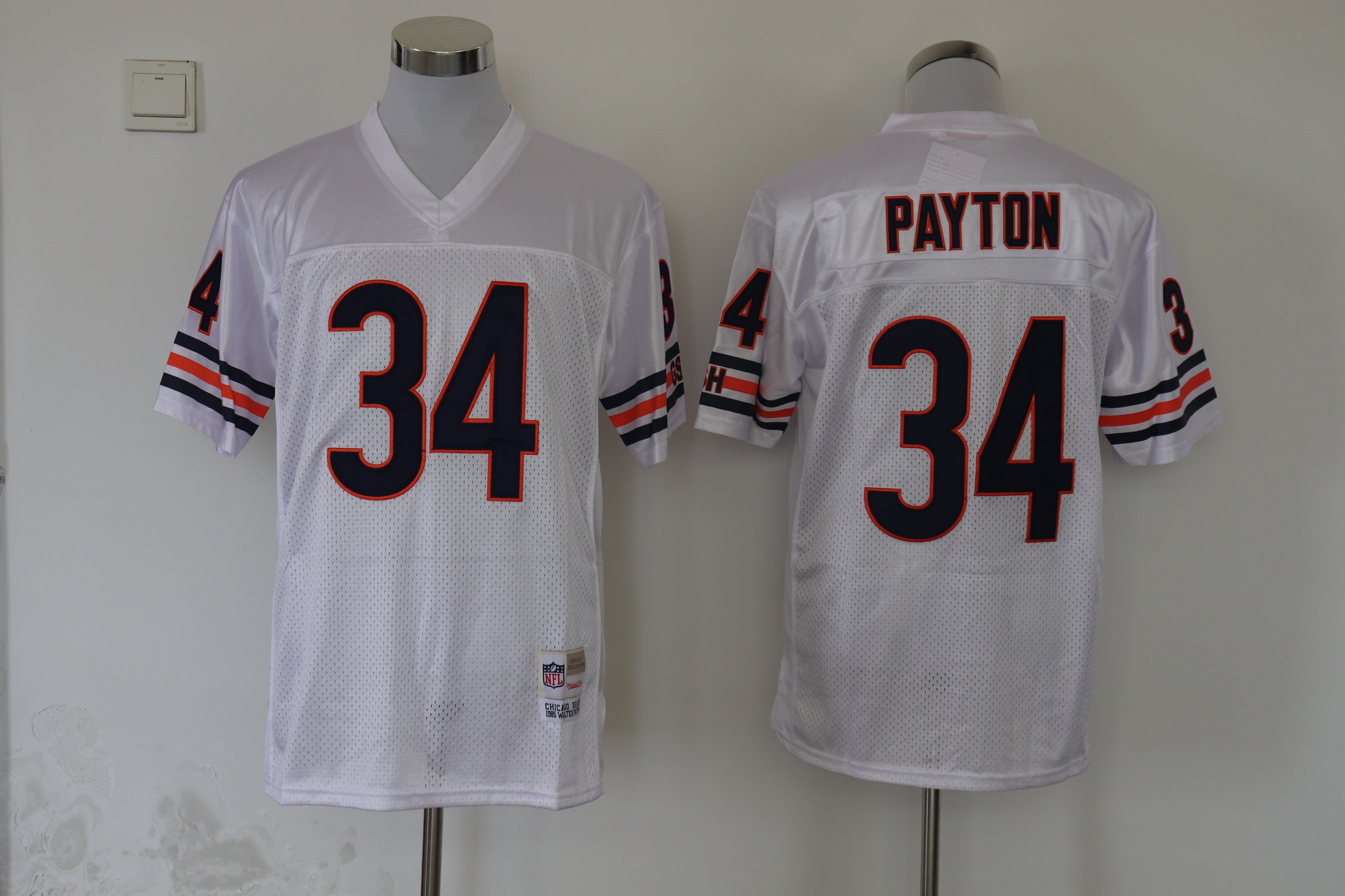Men's Chicago Bears Walter Payton Mitchell & Ness White Legacy Replica Jerseys