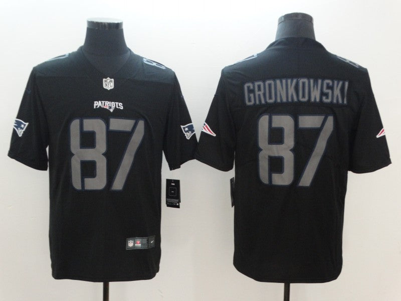 Men's New England Patriots Rob Gronkowski #87 Black Game Jerseys