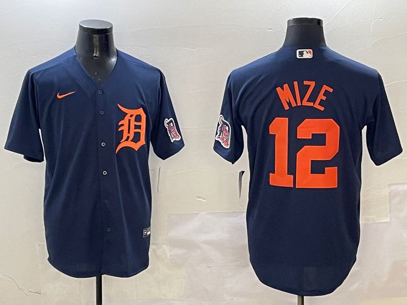 Men's Detroit Tigers Casey Mize #12 Navy Limited Player Jerseys
