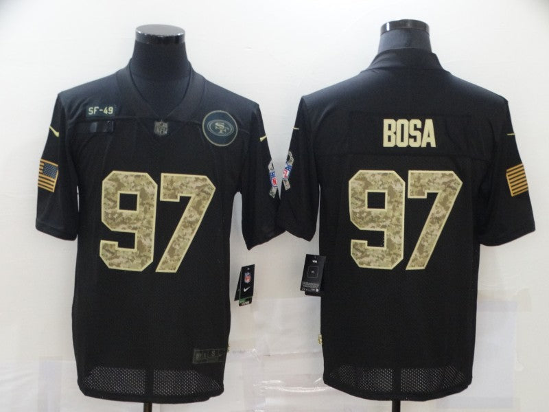 Men's San Francisco 49ers Nick Bosa #97 Black Stitched Game Jerseys