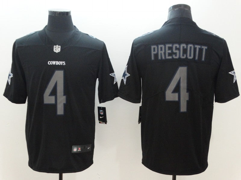Men's Dallas Cowboys Dak Prescott #4 Black Alternate Player Game Jerseys