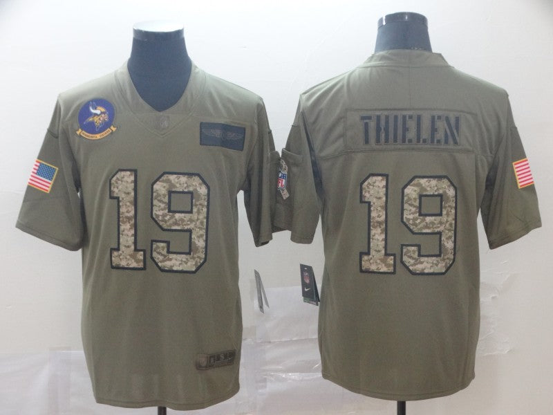 Men's Minnesota Vikings Adam Thielen #19 Brown Authentic Game Jerseys