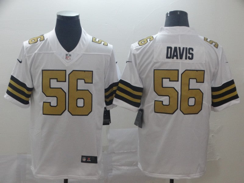 Men's New Orleans Saints Demario Davis #56 White Player Game Jerseys