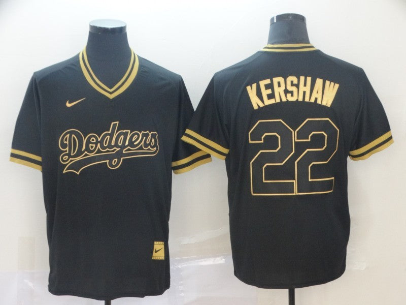 Men's Los Angeles Dodgers Clayton Kershaw #22 Black Fashion Stitched Jerseys