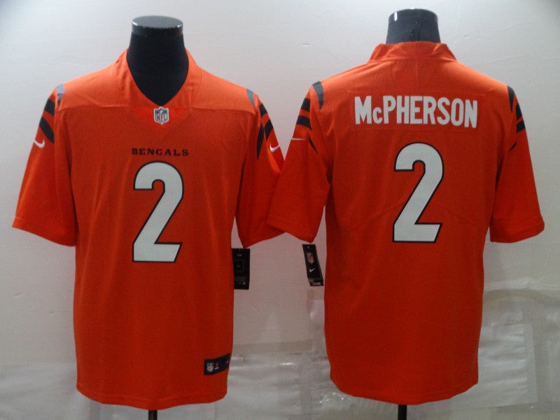 Men's Cincinnati Bengals Evan McPherson #2 Orange Game Jerseys