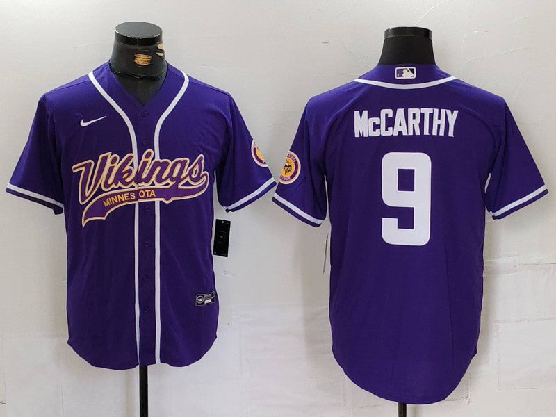 Men's Minnesota Vikings J.J. McCarthy #9 Purple Game Jerseys