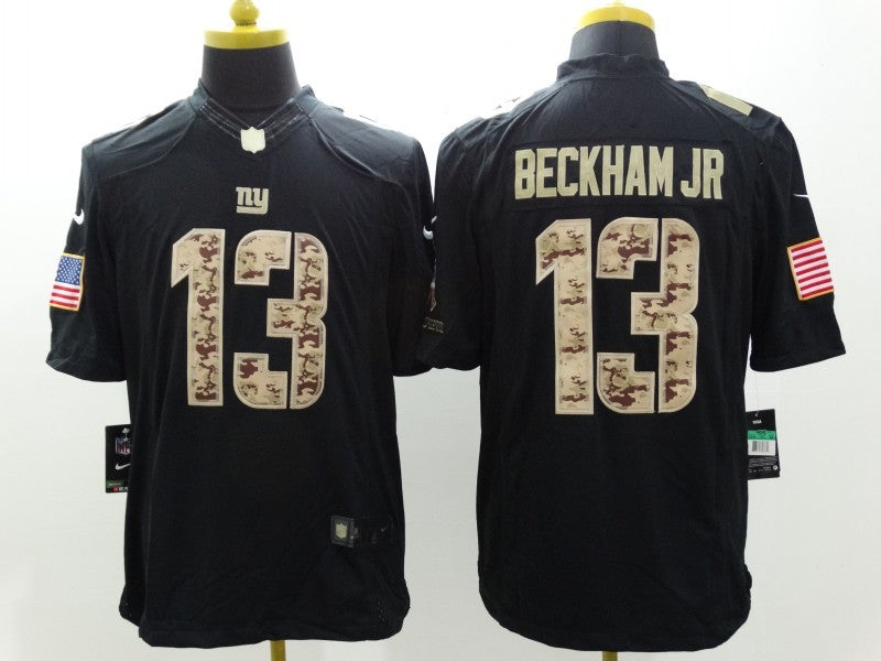 Men's New York Giants Odell Beckham Jr. #13 Black Authentic Game Jerseys