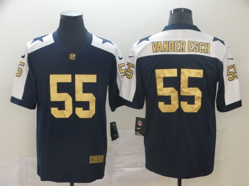 Men's Dallas Cowboys Leighton Vander Esch #55 Navy Authentic Game Jerseys