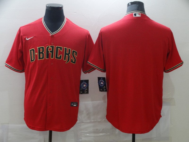 Men's Arizona Diamondbacks Red Replica Blank Jerseys