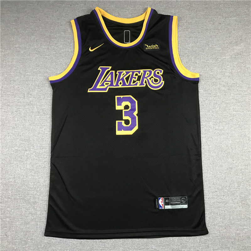 Men's Los Angeles Lakers Anthony Davis Black 2020/21 Swingman Player Jerseys