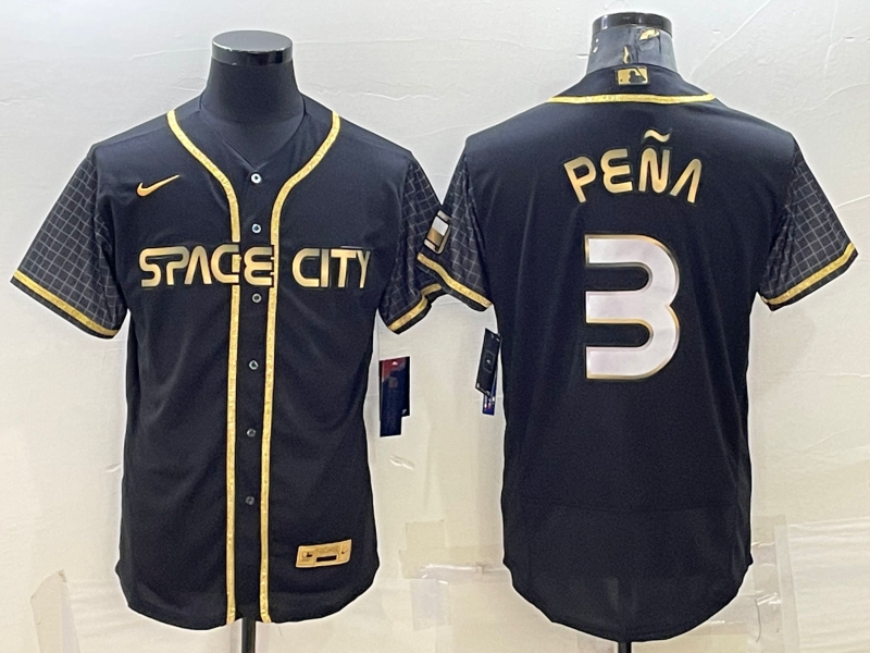 Men's Houston Astros Jeremy Pena #3 Black City Connect Replica Player Jerseys