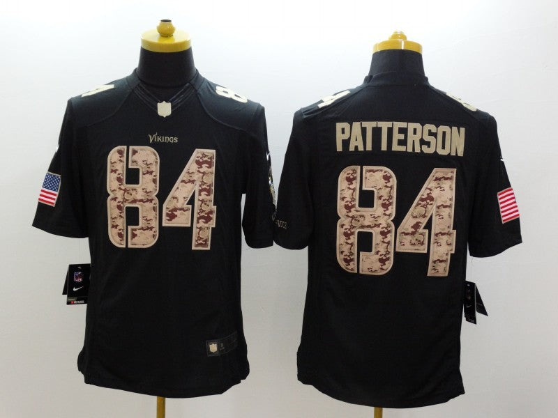 Men's Minnesota Vikings Cordarrelle Patterson #84 Black Game Player Jerseys