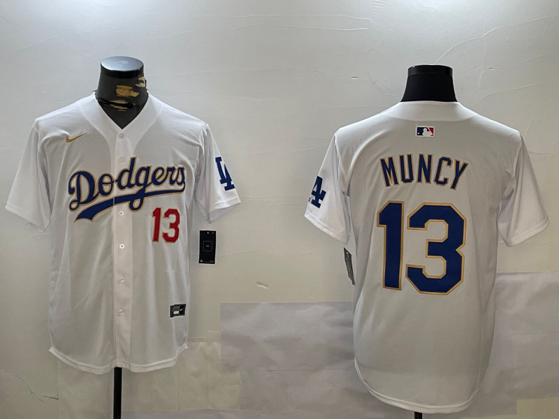 Men's Los Angeles Dodgers Max Muncy #13 White Replica Player Jerseys