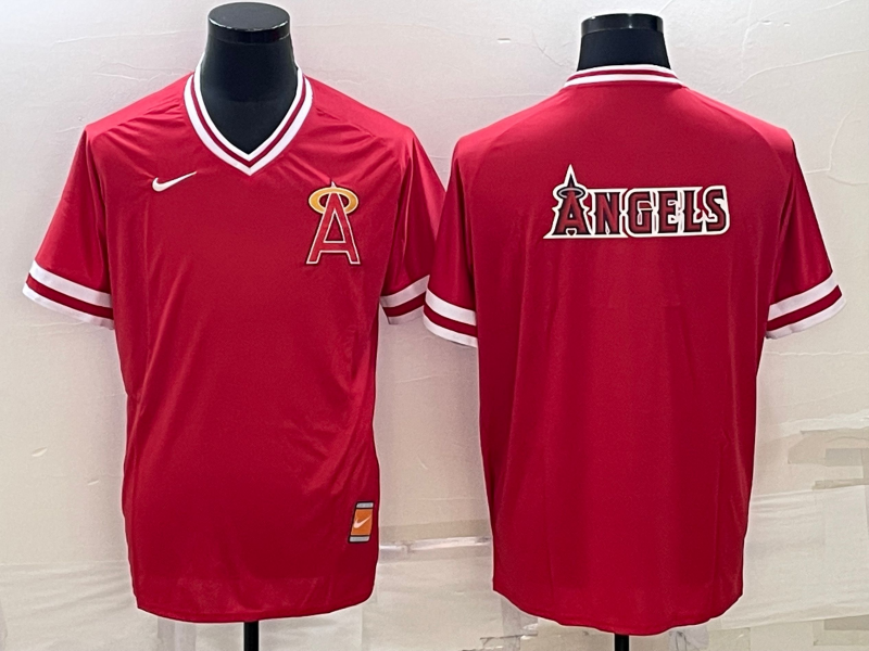 Men's Los Angeles Angels Red Blank Replica Jerseys