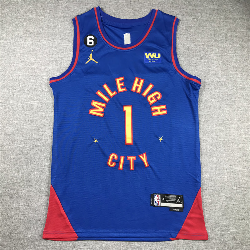 Men's Denver Nuggets Michael Porter Jr. #1 Blue 2022/23 Swingman Jerseys - Statement Edition