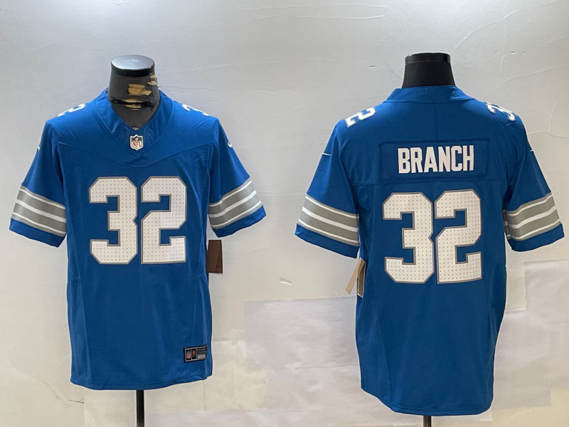 Men's Detroit Lions Brian Branch #32 Blue Game Jerseys