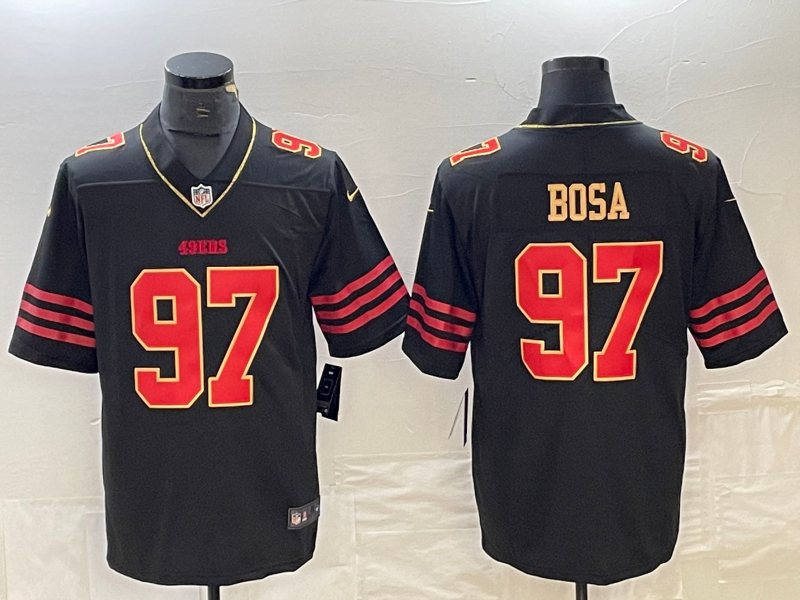 Men's San Francisco 49ers Nick Bosa #97 Black Vapor F.U.S.E. Limited Jerseys