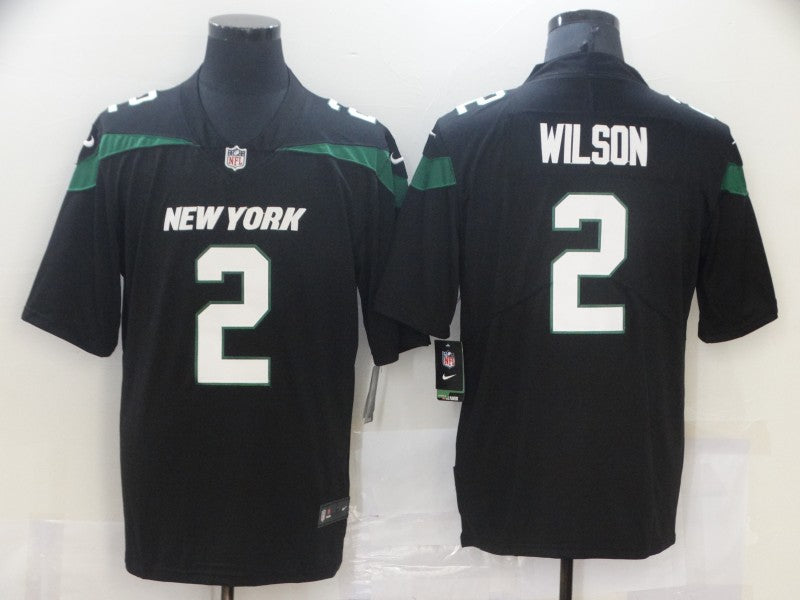 Men's New York Jets Zach Wilson #2 Black Alternate Game Jerseys