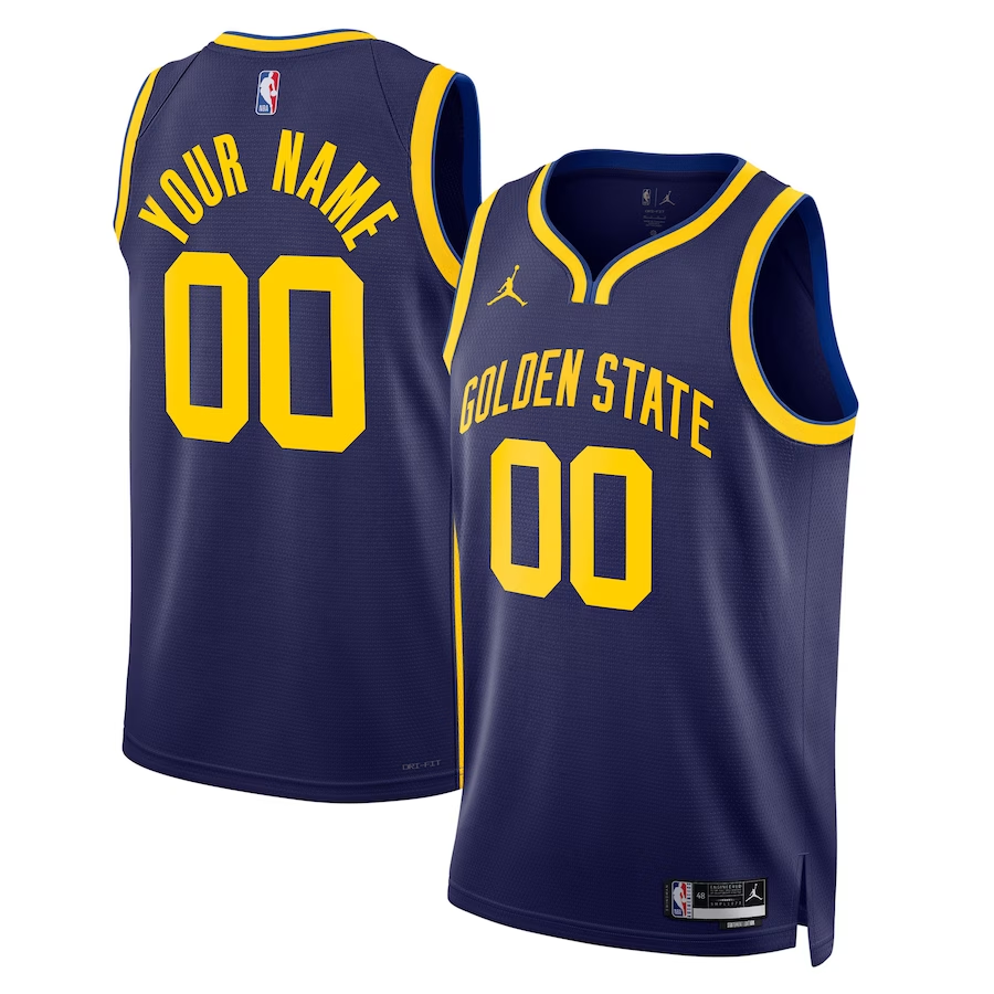 Men's Golden State Warriors Navy 2022/23 Swingman Custom Jerseys - Statement Edition