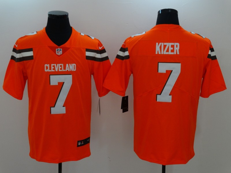 Men's Cleveland Browns DeShone Kizer #7 Orange Game Jerseys