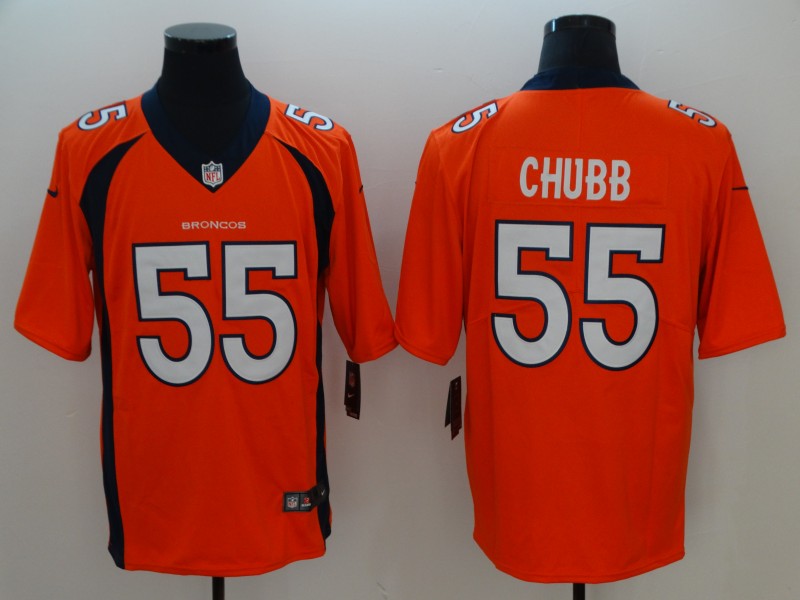 Men's Denver Broncos Bradley Chubb #55 Orange Game Jerseys
