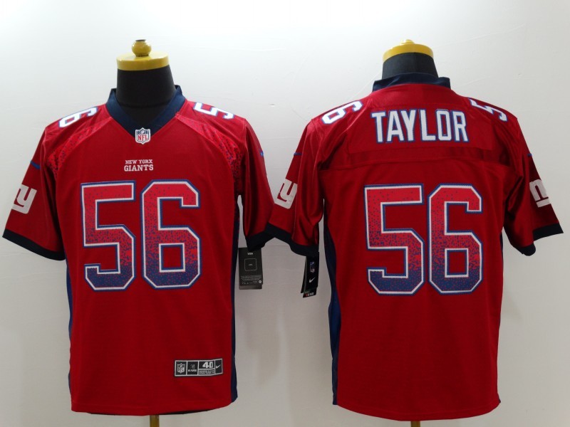 Men's New York Giants Lawrence Taylor #56 Red Game Jerseys