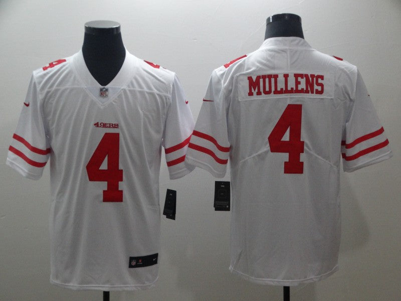 Men's San Francisco 49ers Nick Mullens #4 White Game Jerseys