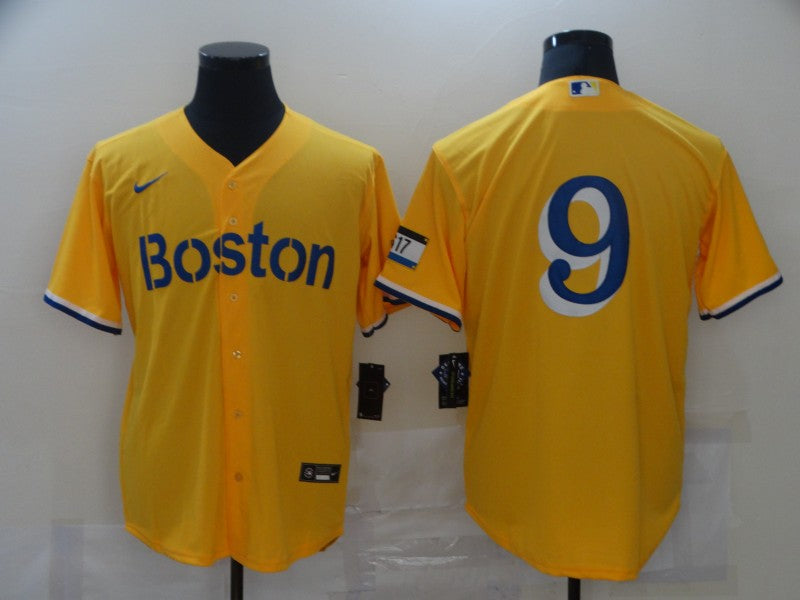 Men's Boston Red Sox Ted Williams #9 Gold City Connect Replica Player Jerseys