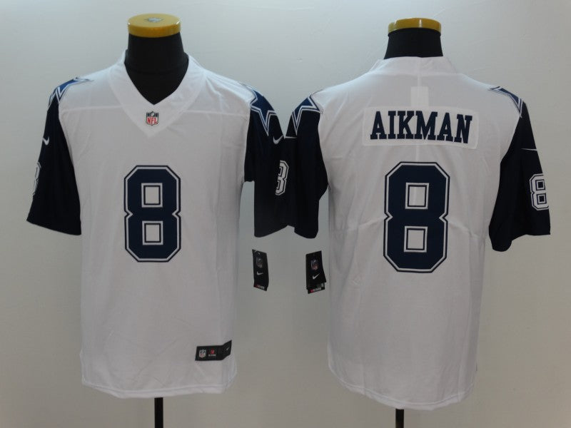 Men's Dallas Cowboys Troy Aikman #8 White Game Player Jerseys