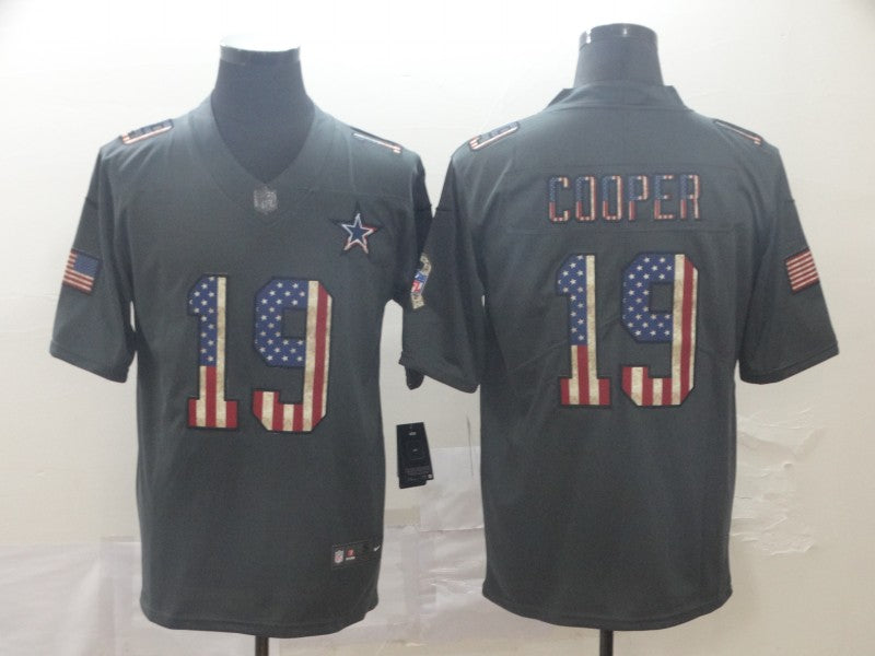 Men's Dallas Cowboys Amari Cooper #19 Black Authentic Game Jerseys