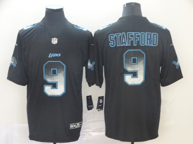Men's Detroit Lions Matthew Stafford #9 Black Alternate Game Jerseys