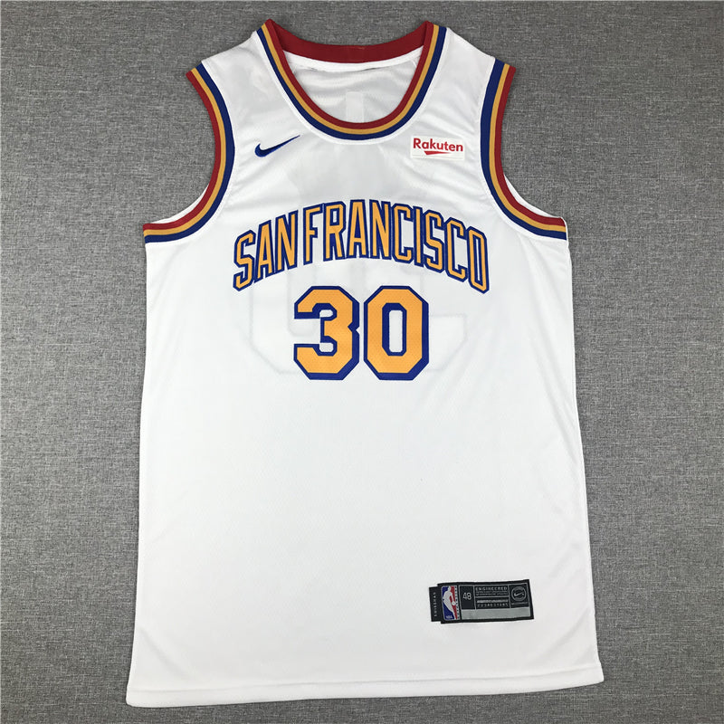 Men's Golden State Warriors Stephen Curry #30 White Classic Player Jerseys