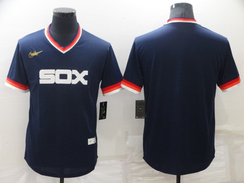 Men's Chicago White Sox Navy Cooperstown Collection Replica Blank Jerseys