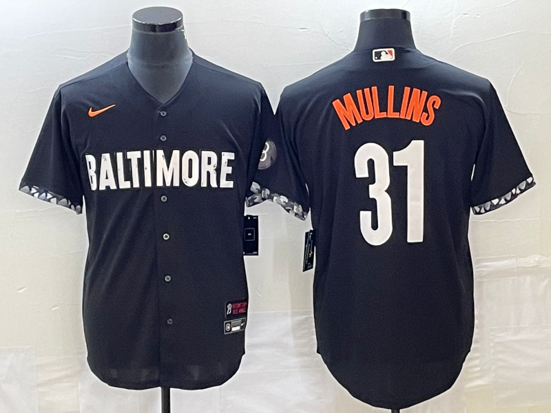 Men's Baltimore Orioles Cedric Mullins #31 Black 2023 City Connect Replica Player Jerseys