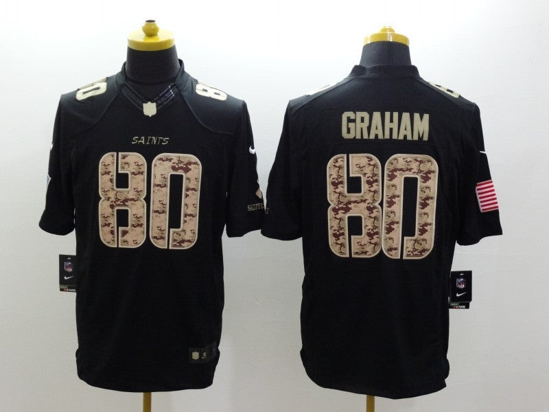 Men's New Orleans Saints Jimmy Graham #80 Black Game Jerseys