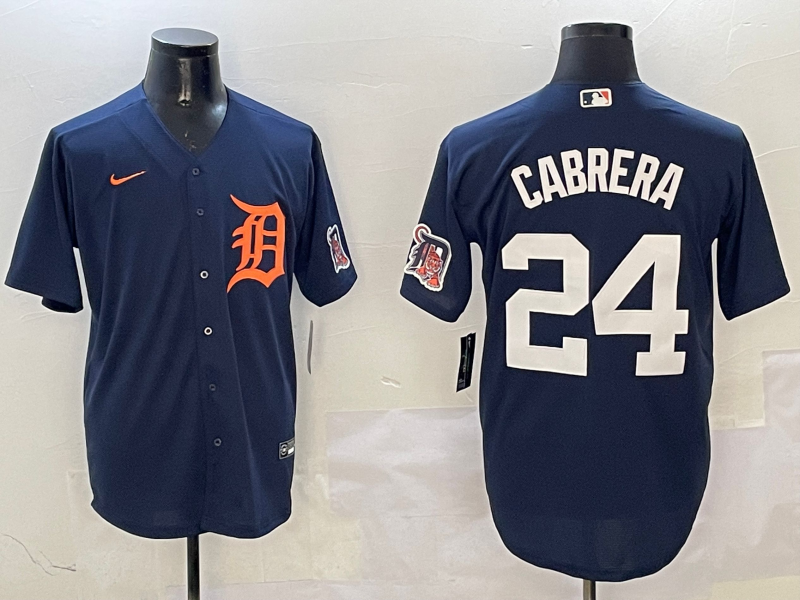 Men's Detroit Tigers Miguel Cabrera #24 Navy Limited Player Jerseys
