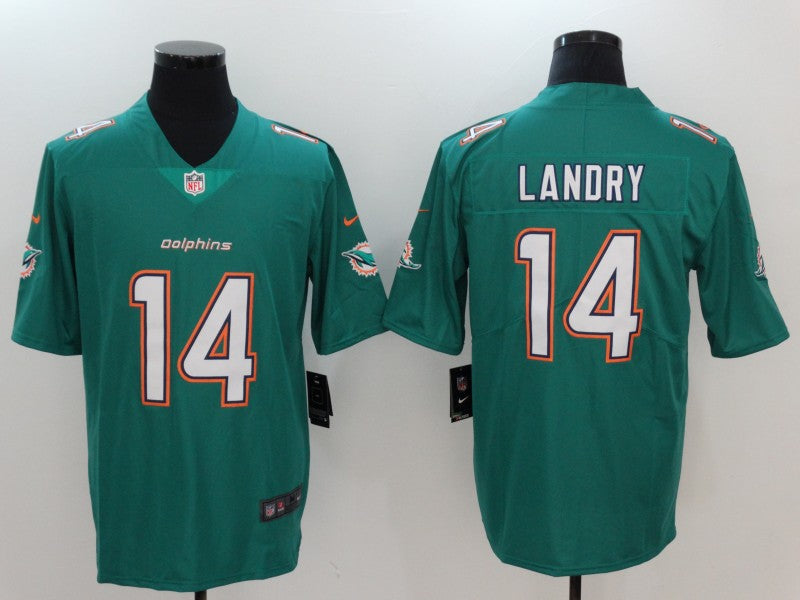 Men's Miami Dolphins Jarvis Landry #14 Green Game Jerseys