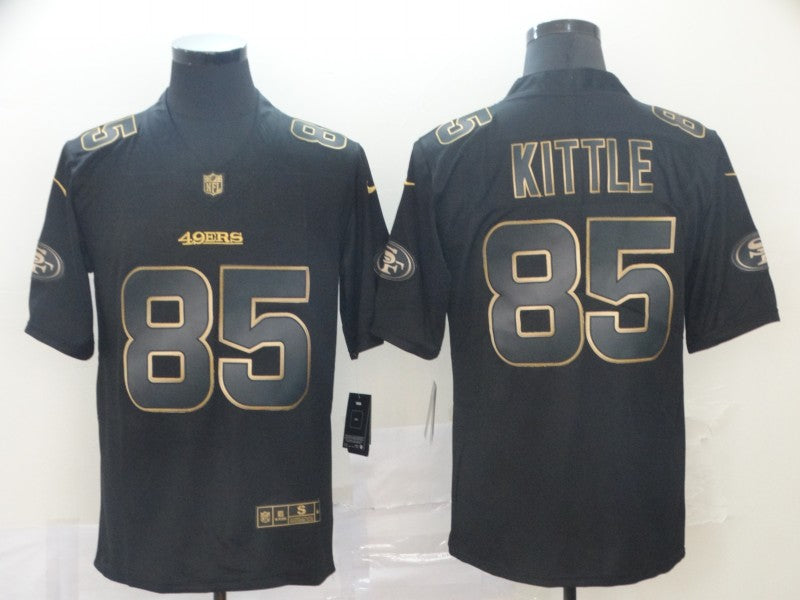 Men's San Francisco 49ers #85 George Kittle Black Game Jerseys