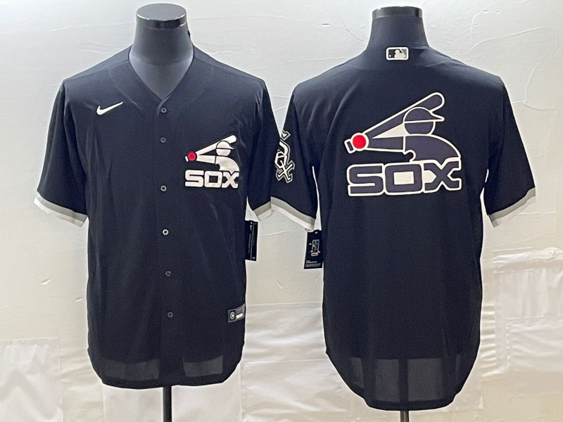 Men's Chicago White Sox Black Replica Player Jerseys